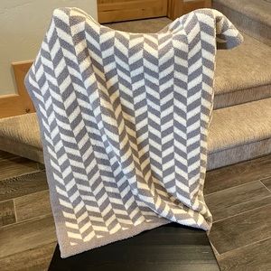 Super soft gray and white chevron baby blanket 30x32 style no longer made!